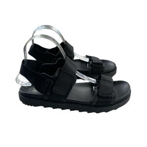 Aerie Black Chunky Sandal Platform Velcro Sandal size 10